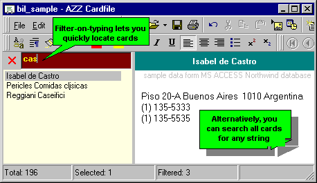 Adressbuch: lokalisieren Sie schnell Adressen