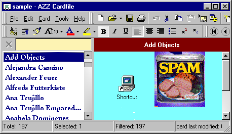 Rolodex Programm schnittstelle