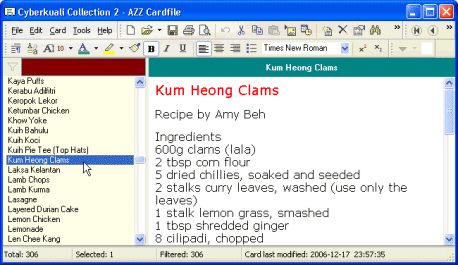 Software De la Recetas Del computer